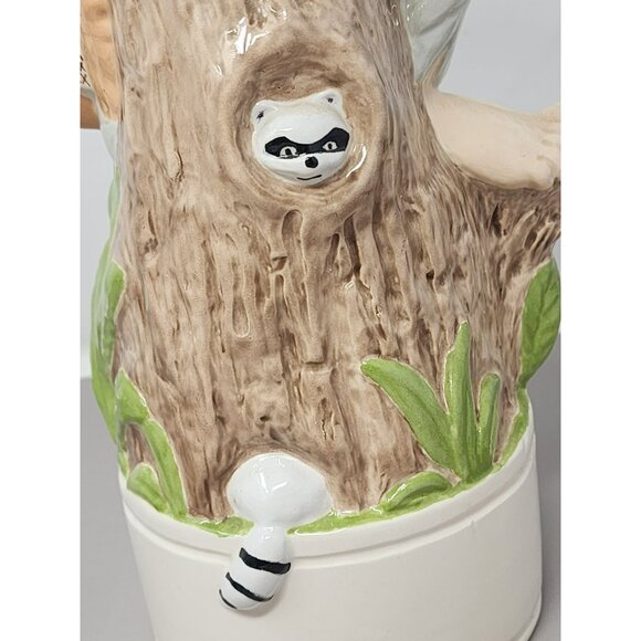 Vintage Handpainted Alberta Molds‎ Hillbilly Moonshine Jug Decanter Raccoon - Picture 10 of 13